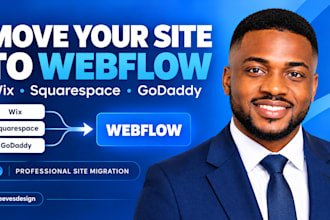 professionally migrate your wix, squarespace, or godaddy site to webflow