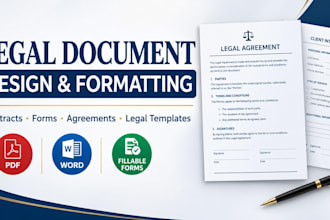 design, format legal document, contract agreement, draft proposal tender, nda
