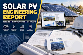create usa solar pv engineering reports with pe seal