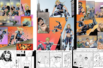 draw unique comic book page nsfw comic furry comic illustration
