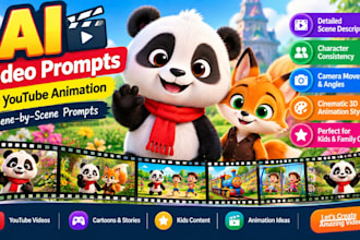 create ai video prompts for youtube animation