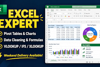 create excel pivot tables charts and do data cleaning