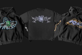 create streetwear y2k grunge logo design
