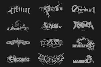 create streetwear y2k grunge logo design