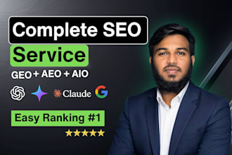 complete SEO services for wordpress, shopify, wix and ai search ranking