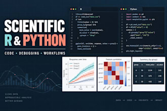 write debug and improve r or python code for scientific research