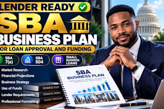 prepare a lender ready sba business plan for loan approval and funding