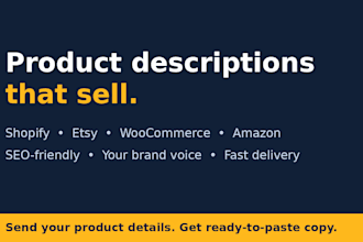 write product descriptions that sell for your online shop
