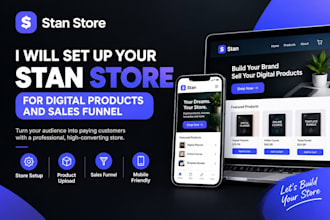 set up your stan store for digital products and sales funnel