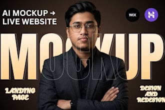 convert your ai website mockup into a responsive wix, hostinger, tilda website