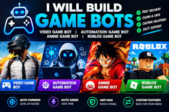video game bot, roblox game bot, anime game bot, automation game bot