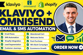 setup klaviyo omnisend email flows SMS automation shopify e commerce flows