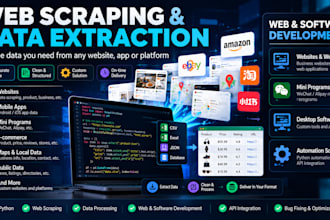 scraping, data extraction and custom python automation