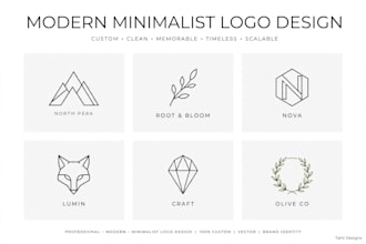 design 3 modern minimalist brand marks