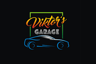 design a contemporary retro garage logo