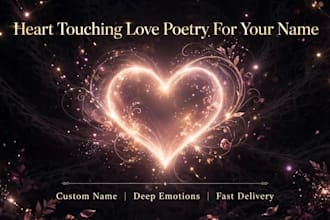 write custom english love poem, birthday poem with your name