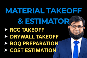 do material takeoff, construction cost estimation