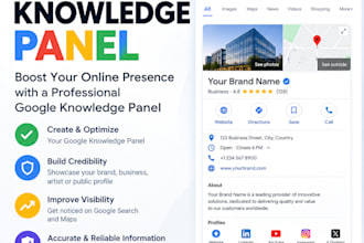create a verify google knowledgepanel for company