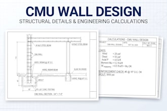 cmu wall designs, structural details and engineering calculation