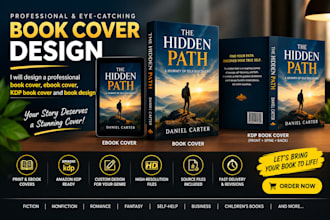 design a professional book cover, ebook cover, KDP book cover and book design
