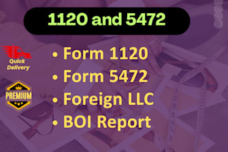 do foreign owned us llc taxes 1120 5472 and boi fbar reports