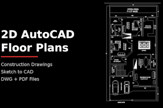 draw autocad floor plans and construction drawings