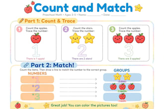 create kids activity worksheet design