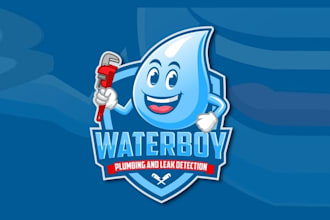make cool and fun logo the opening of our plumbing business
