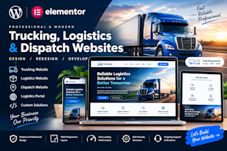 build trucking website logistics site or dispatch website