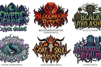 do occult doom, gothic metal, dark metal and horror logo