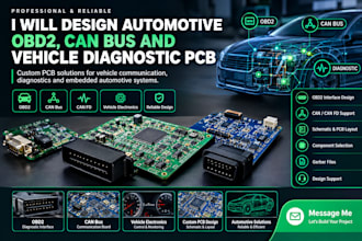 design automotive obd2, can bus and vehicle diagnostics pcb