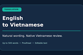 translate english to natural vietnamese as a native speaker