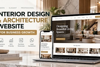 design an interior design and architecture website for business growth