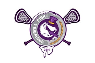 design snowball fight tournament club logo