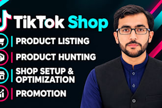 setup tik tok shop, product listing and tiktok dropshipping
