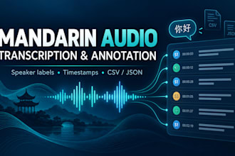 transcribe and annotate mandarin audio for ai datasets