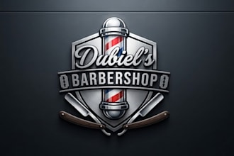 do professional outstanding barber shop logo