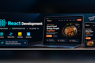 build a responsive react website with modern UI
