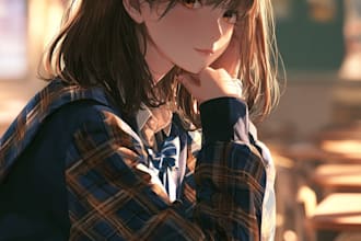 draw anime character illustration