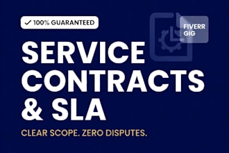 draft an ironclad master service agreement and sla as a US attorney