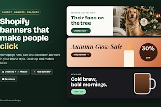 design shopify banners and homepage graphics for your store