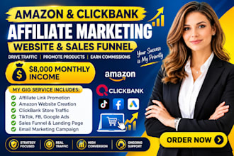 build an amazon and clickbank affiliate website