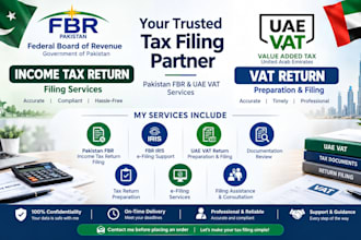 file pakistan fbr income tax and uae vat returns