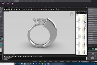 do 3d jewelry design, jewelry cad, custom ring, stl and jewelry 3d modeling