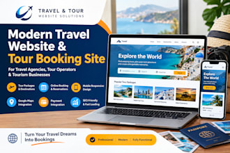 build a travel website tour booking website for travel agency business