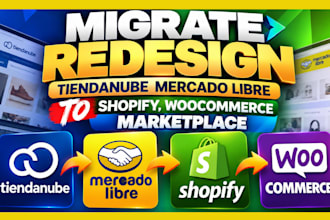 migrate redesign tiendanube mercado libre to shopify, woocommerce marketplace