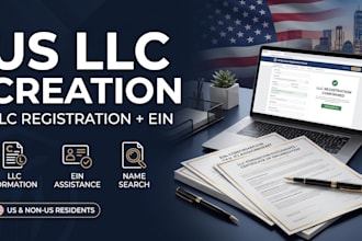 assist with US llc registration and ein application