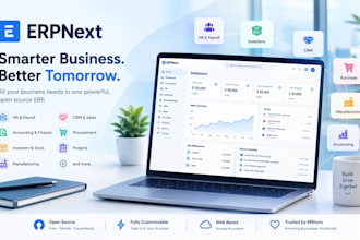 implement erpnext, add ai automation and build custom apps
