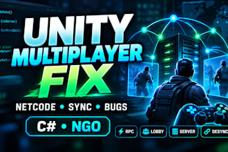 fix unity multiplayer, netcode, networking and synchronization bugs