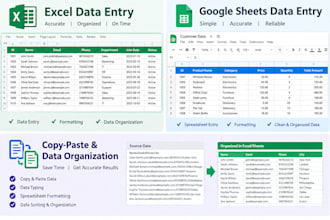 do accurate data entry in excel and google sheets